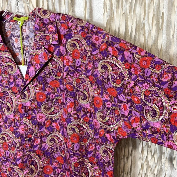 Tell Your Friends / Revolve NWT Basilica Paisley Blouse Size M - Picture 3 of 14